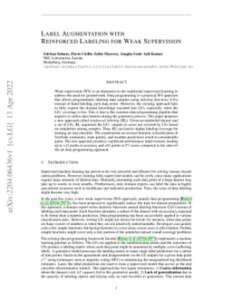 Label Augmentation with Reinforced Labeling for Weak Supervision