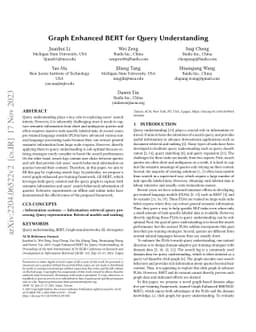 Graph Enhanced BERT for Query Understanding