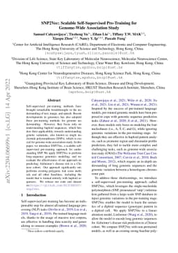 SNP2Vec: Scalable Self-Supervised Pre-Training for Genome-Wide
  Association Study
