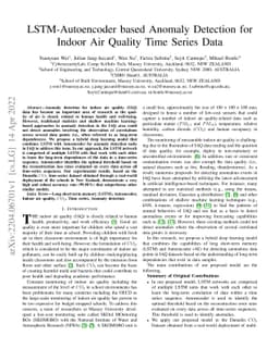 LSTM-Autoencoder based Anomaly Detection for Indoor Air Quality Time
  Series Data