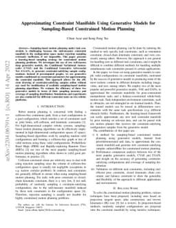 Approximating Constraint Manifolds Using Generative Models for
  Sampling-Based Constrained Motion Planning