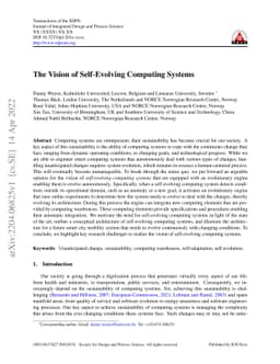The Vision of Self-Evolving Computing Systems