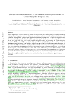 Surface Similarity Parameter: A New Machine Learning Loss Metric for
  Oscillatory Spatio-Temporal Data