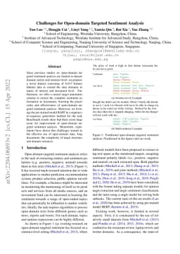 Challenges for Open-domain Targeted Sentiment Analysis
