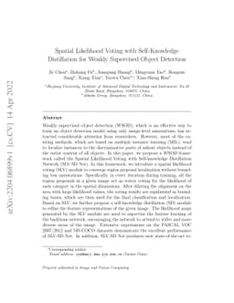 Spatial Likelihood Voting with Self-Knowledge Distillation for Weakly
  Supervised Object Detection