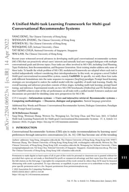 A Unified Multi-task Learning Framework for Multi-goal Conversational
  Recommender Systems