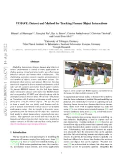 BEHAVE: Dataset and Method for Tracking Human Object Interactions