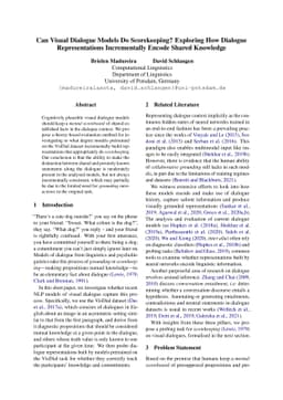 Can Visual Dialogue Models Do Scorekeeping? Exploring How Dialogue Representations Incrementally Encode Shared Knowledge