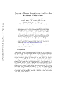 Egocentric Human-Object Interaction Detection Exploiting Synthetic Data