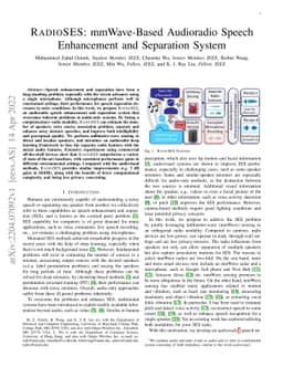 RadioSES: mmWave-Based Audioradio Speech Enhancement and Separation
  System