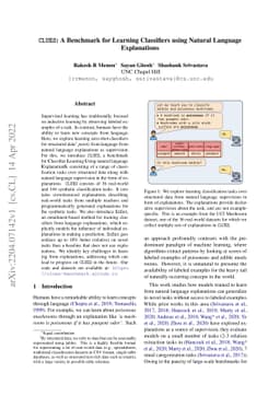 CLUES: A Benchmark for Learning Classifiers using Natural Language
  Explanations