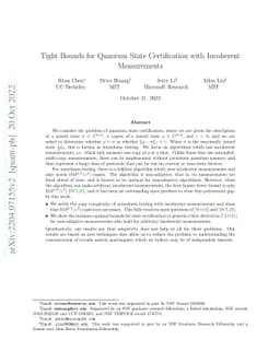 Tight Bounds for Quantum State Certification with Incoherent
  Measurements