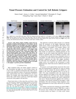 Visual Pressure Estimation and Control for Soft Robotic Grippers