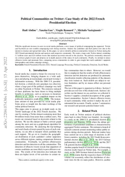 Political Communities on Twitter: Case Study of the 2022 French
  Presidential Election