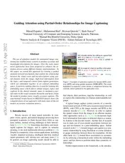 Guiding Attention using Partial-Order Relationships for Image Captioning