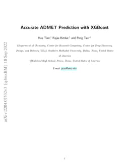Accurate ADMET Prediction with XGBoost