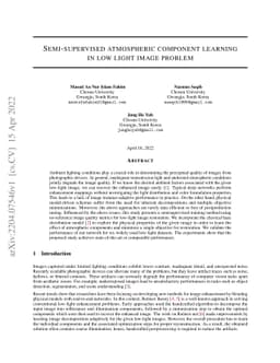 Semi-supervised atmospheric component learning in low-light image
  problem