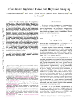 Conditional Injective Flows for Bayesian Imaging