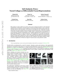 Self-Similarity Priors: Neural Collages as Differentiable Fractal
  Representations