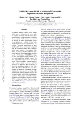 MoEBERT: from BERT to Mixture-of-Experts via Importance-Guided
  Adaptation