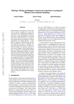 DialAug: Mixing up Dialogue Contexts in Contrastive Learning for Robust
  Conversational Modeling