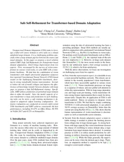 Safe Self-Refinement for Transformer-based Domain Adaptation