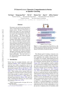 TVShowGuess: Character Comprehension in Stories as Speaker Guessing
