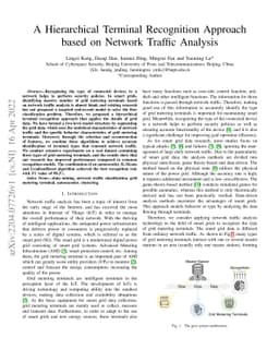A Hierarchical Terminal Recognition Approach based on Network Traffic
  Analysis