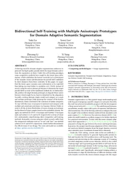 Bidirectional Self-Training with Multiple Anisotropic Prototypes for
  Domain Adaptive Semantic Segmentation