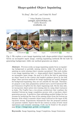 Shape-guided Object Inpainting