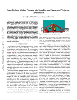 Long-Horizon Motion Planning via Sampling and Segmented Trajectory
  Optimization