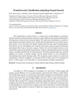 Wound Severity Classification using Deep Neural Network