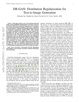 DR-GAN: Distribution Regularization for Text-to-Image Generation