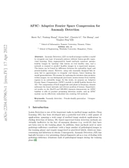 AFSC: Adaptive Fourier Space Compression for Anomaly Detection