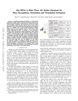 One RING to Rule Them All: Radon Sinogram for Place Recognition,
  Orientation and Translation Estimation
