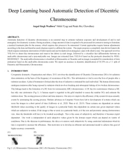 Deep Learning based Automatic Detection of Dicentric Chromosome