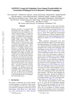 AfriWOZ: Corpus for Exploiting Cross-Lingual Transferability for
  Generation of Dialogues in Low-Resource, African Languages