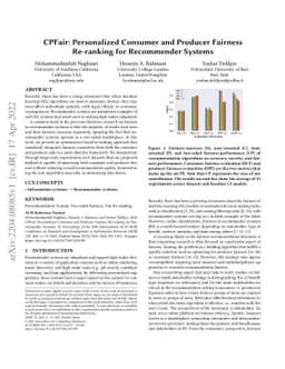CPFair: Personalized Consumer and Producer Fairness Re-ranking for
  Recommender Systems