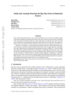 Multi-scale Anomaly Detection for Big Time Series of Industrial Sensors