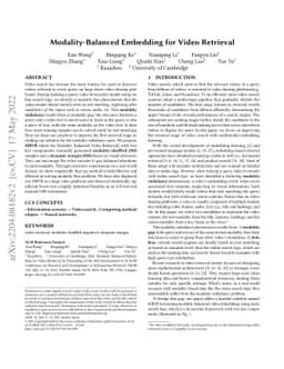 Modality-Balanced Embedding for Video Retrieval