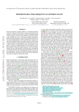 Differentiable Time-Frequency Scattering on GPU