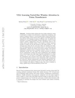 VSA: Learning Varied-Size Window Attention in Vision Transformers