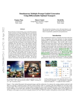 Simultaneous Multiple-Prompt Guided Generation Using Differentiable
  Optimal Transport