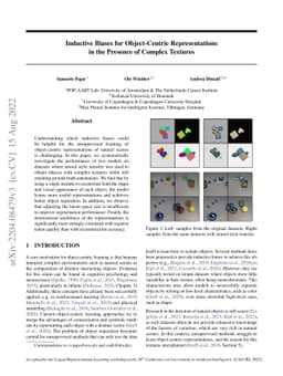 Inductive Biases for Object-Centric Representations in the Presence of
  Complex Textures
