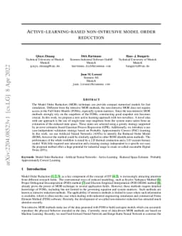 Active-learning-based non-intrusive Model Order Reduction