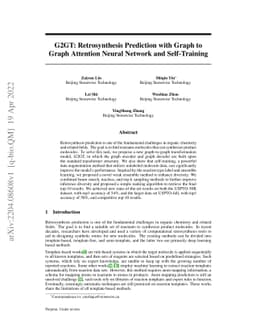 G2GT: Retrosynthesis Prediction with Graph to Graph Attention Neural
  Network and Self-Training