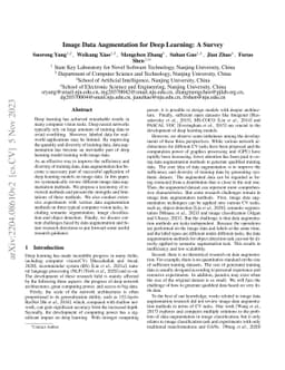 Image Data Augmentation for Deep Learning: A Survey