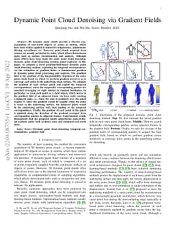 Dynamic Point Cloud Denoising via Gradient Fields