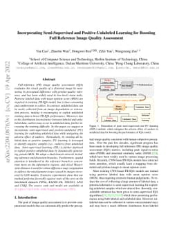 Incorporating Semi-Supervised and Positive-Unlabeled Learning for
  Boosting Full Reference Image Quality Assessment