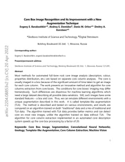 Core Box Image Recognition and its Improvement with a New Augmentation
  Technique
